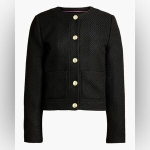 J.CREW *NWT* Black Tweed Lady Jacket w/ Gold Buttons Size XXS BS928